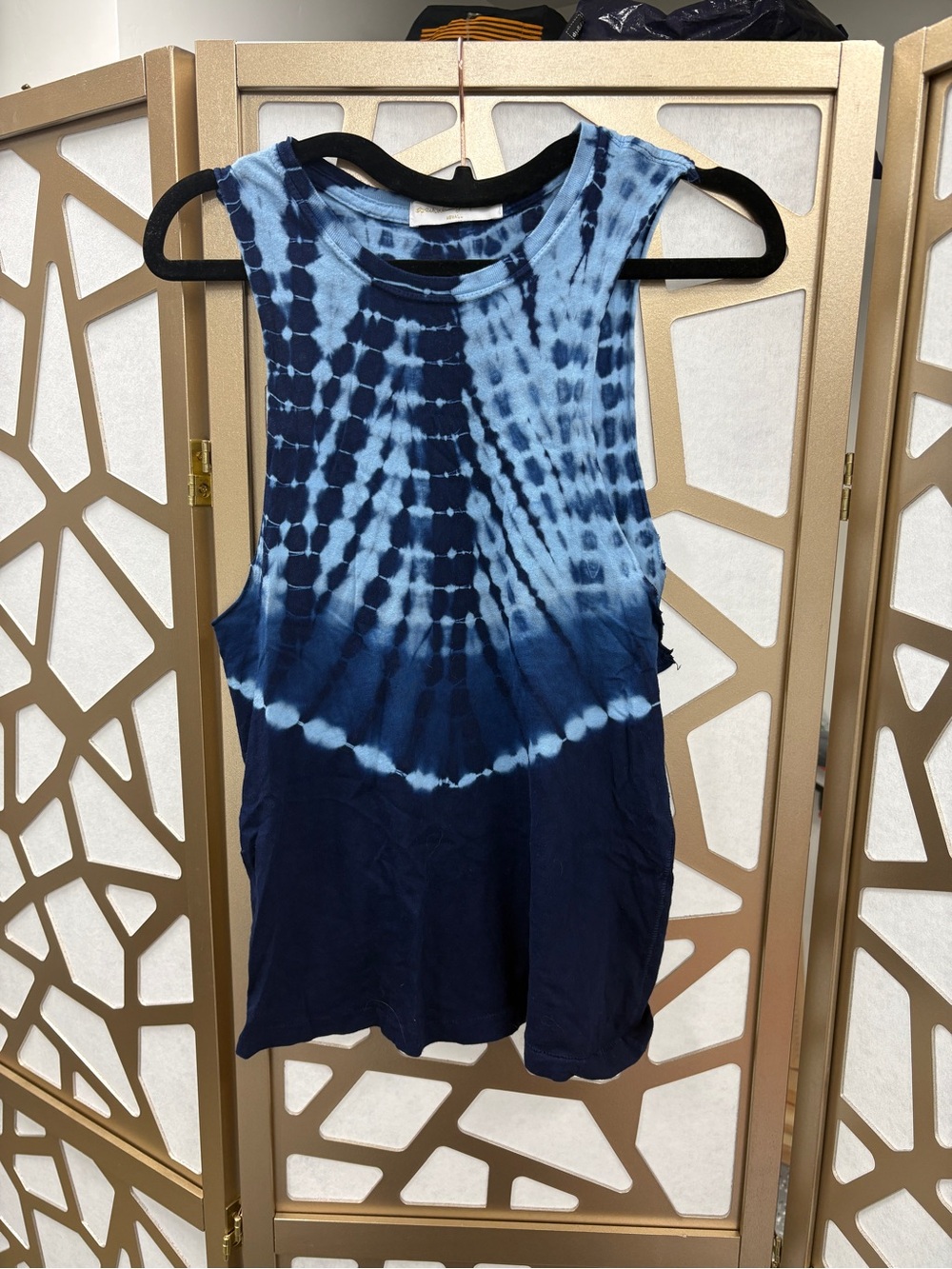 NWOT Spiritual Gangster Navy and Light Blue Tie-Dye Muscle Tank